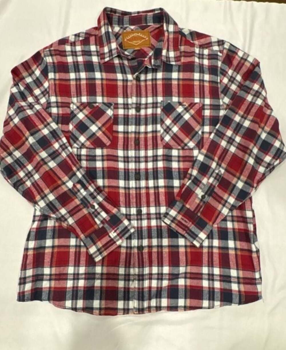 Red Camel Trade Mark Long Sleeve Plaid Flannel Shirt